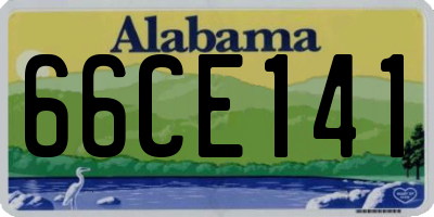 AL license plate 66CE141