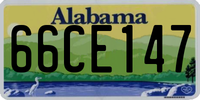 AL license plate 66CE147