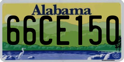 AL license plate 66CE150