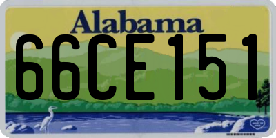 AL license plate 66CE151