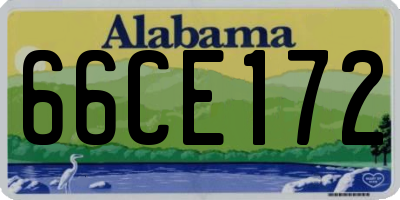 AL license plate 66CE172
