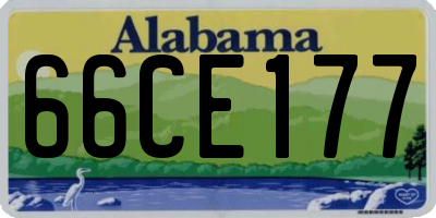 AL license plate 66CE177