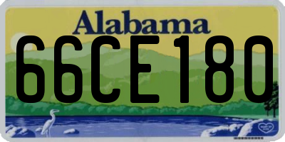 AL license plate 66CE180