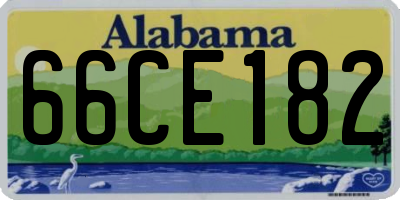 AL license plate 66CE182