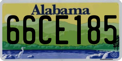 AL license plate 66CE185