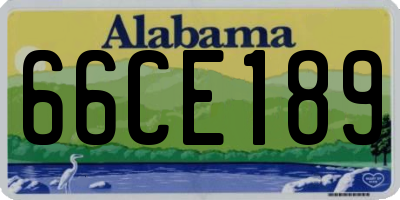 AL license plate 66CE189