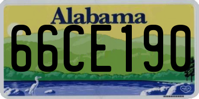 AL license plate 66CE190
