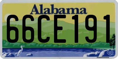 AL license plate 66CE191