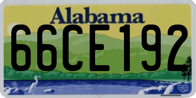 AL license plate 66CE192