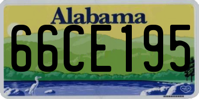 AL license plate 66CE195