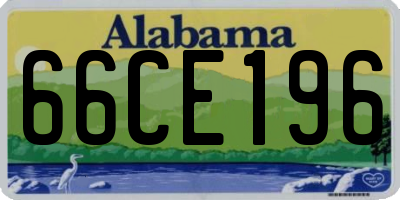 AL license plate 66CE196