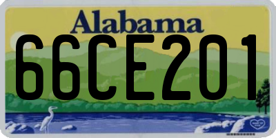 AL license plate 66CE201