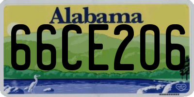 AL license plate 66CE206