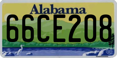 AL license plate 66CE208