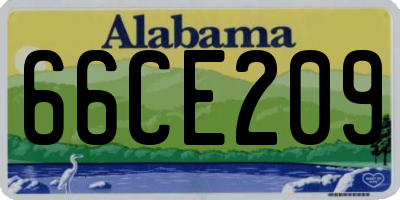 AL license plate 66CE209