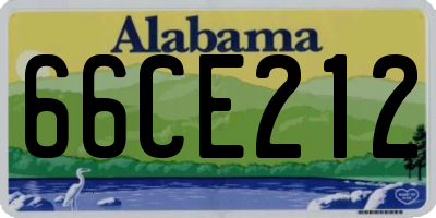 AL license plate 66CE212