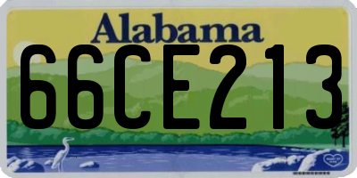 AL license plate 66CE213