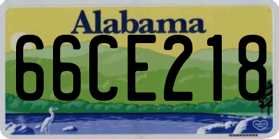 AL license plate 66CE218