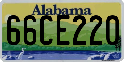AL license plate 66CE220