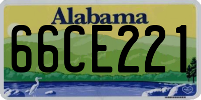 AL license plate 66CE221