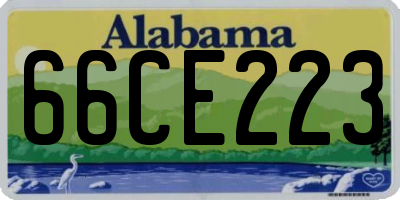 AL license plate 66CE223