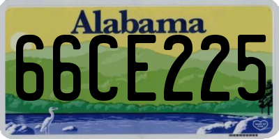 AL license plate 66CE225