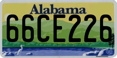 AL license plate 66CE226