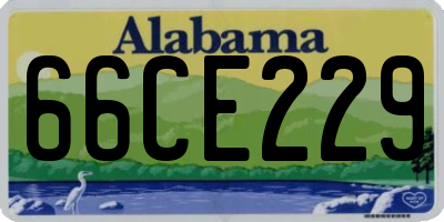 AL license plate 66CE229