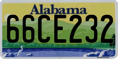 AL license plate 66CE232