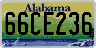 AL license plate 66CE236