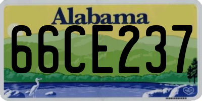 AL license plate 66CE237