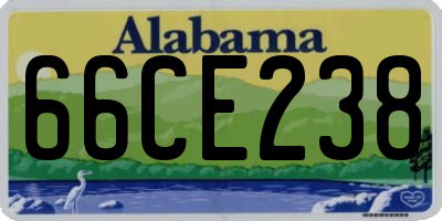 AL license plate 66CE238