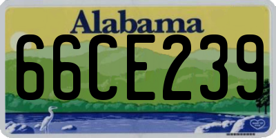 AL license plate 66CE239