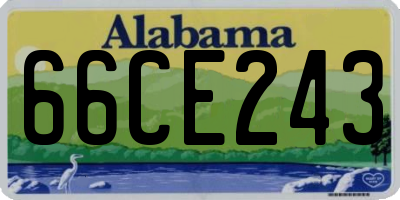 AL license plate 66CE243