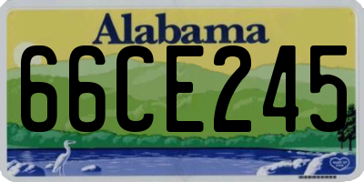 AL license plate 66CE245