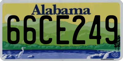 AL license plate 66CE249