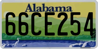 AL license plate 66CE254