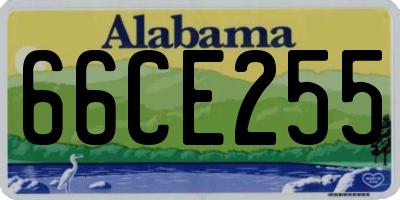 AL license plate 66CE255