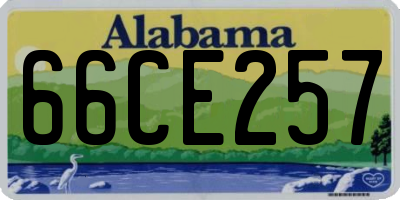AL license plate 66CE257