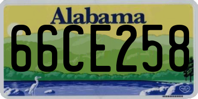 AL license plate 66CE258