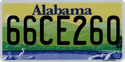AL license plate 66CE260