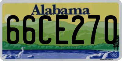 AL license plate 66CE270