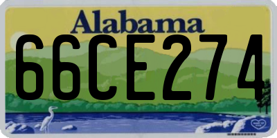 AL license plate 66CE274