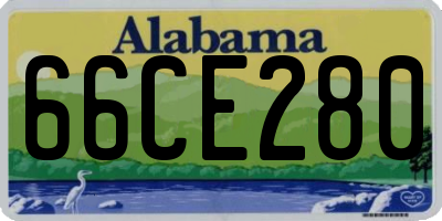 AL license plate 66CE280