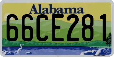 AL license plate 66CE281