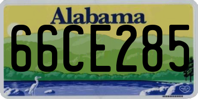 AL license plate 66CE285