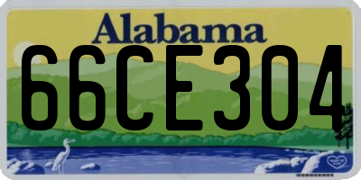 AL license plate 66CE304