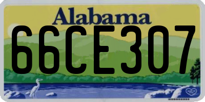 AL license plate 66CE307