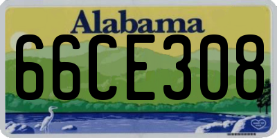AL license plate 66CE308