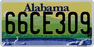 AL license plate 66CE309